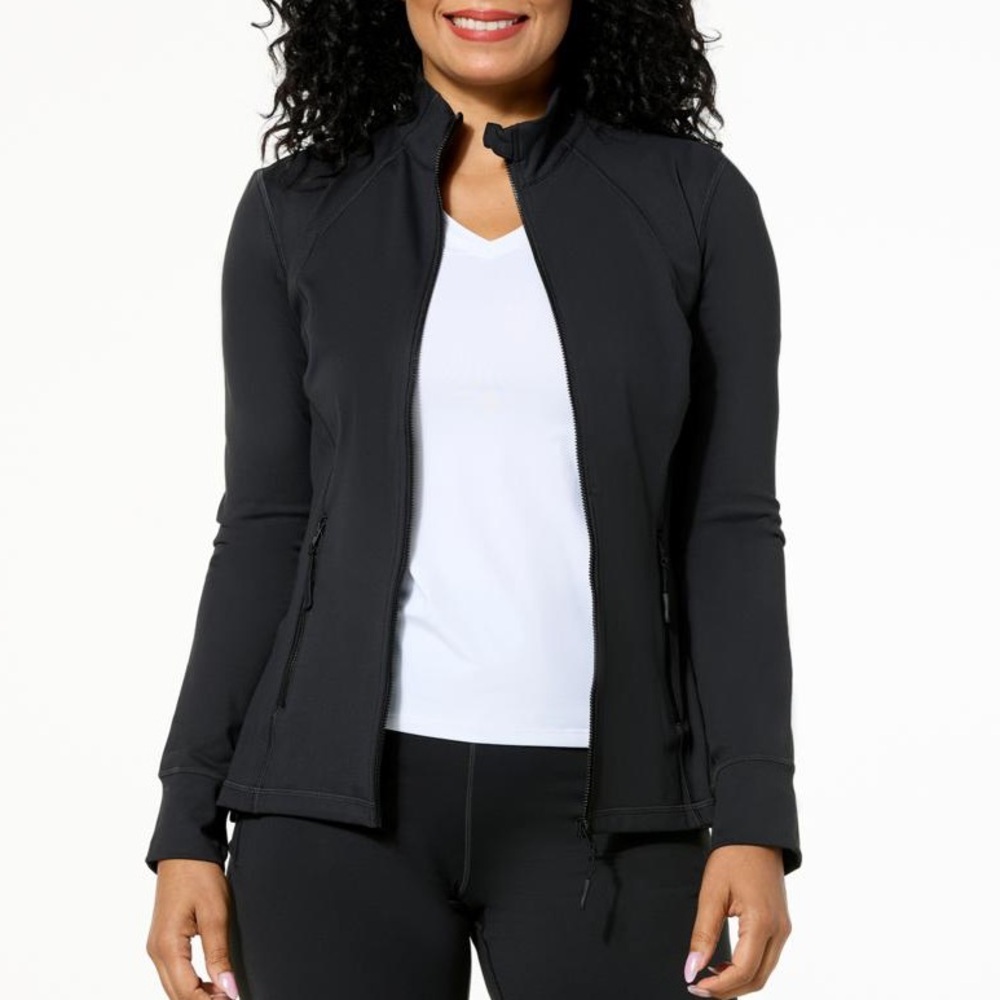 Joy Collection Cool & Clean Luxe Performance Zip Up Workout Formfitting Jacket